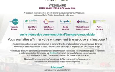 WEBINAIRE : les communautés d’énergie renouvelable